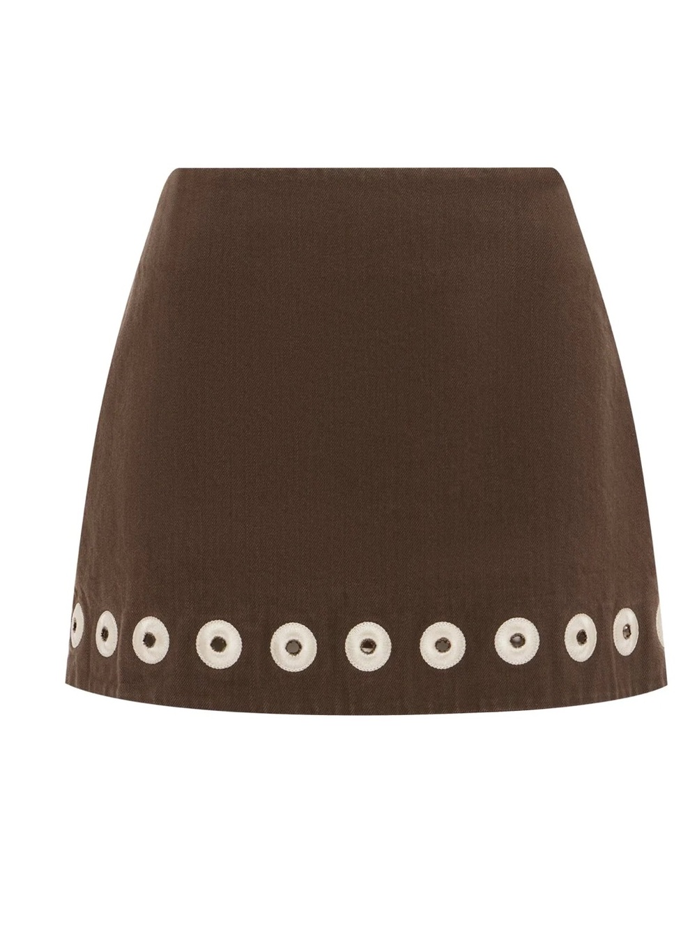 Alemais Tobe Denim Skirt in Chocolate NWT